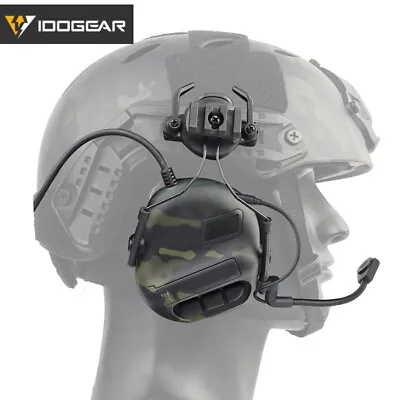 IDOGEAR Electronic Headset Ear Muffs For Helmet Military Noise Reduction Version • £73.08