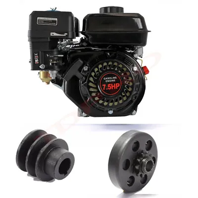 $339.49 • Buy 7.5HP 210cc OHV Engine Motor W/Clutch Petrol Horizontal Shaft Recoil Start GX200