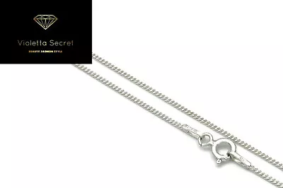 925 Sterling Silver Diamond Cut Curb Chain Necklaces Hallmarked  • £23.09