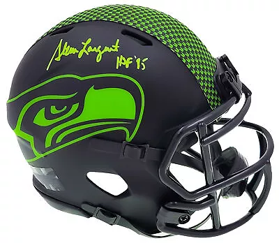 Steve Largent Autographed Seahawks Eclipse Black Mini Helmet Hof 95 Mcs 211068 • $99