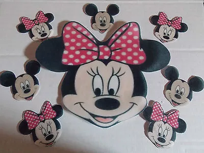 Large Edible Precut Minnie Mouse Cake And Cupcake Toppers  • £2.85