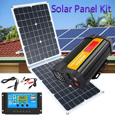 16000W Complete Solar Panel Kit Solar Power Generator 100A Home 110V Grid System • $54.13