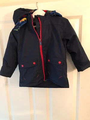 £30 • Buy JoJo Maman Bebe 4 In 1 Waterproof Polarfleece Dinosaurs Jacket/Coat - 3-4 Years