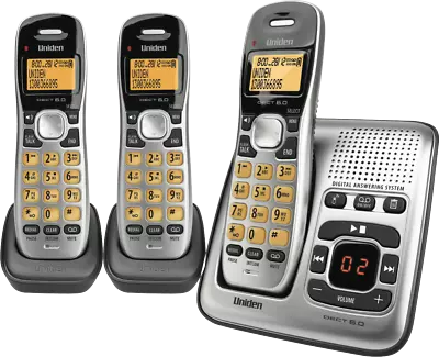 Uniden Cordless 1735 Digital Home Phone Triple Pack DECT1735+2 • $99