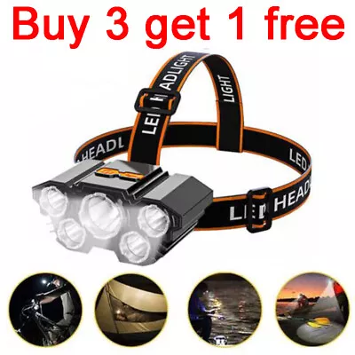 990000LM Headlamp Rechargeable LED Headlight Zoomable Head Torch Lamp Flashlight • $7.99