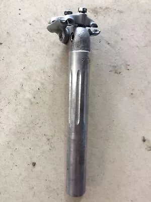 Vintage Zeus Fluted Seatpost 26.4mm Silver Eroica Micro Post Race • $75