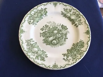 Masons Fruit Basket Green 6 3/4” Side / Tea Plate (paint Marks On Centre) • $6.31