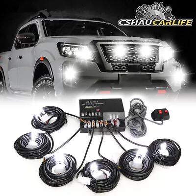 $75.99 • Buy 6x White HID Bulb Hide Away Headlight Hazard Emergency Strobe Warning Light 120W