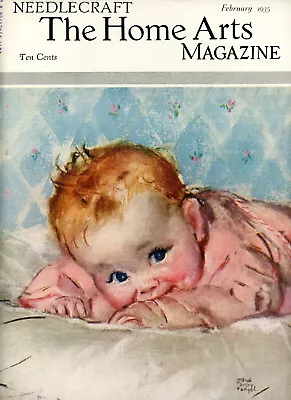 1935 Original Maud Tousey Fangel Color Cover Art. Red-Haired Baby. Big Blue Eyes • $9.99