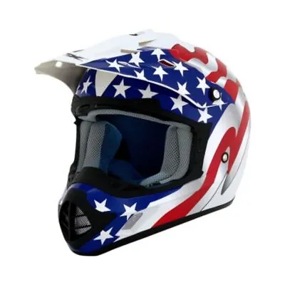 AFX - Men's FX-17 Motocross Dirt Bike Off-Road Riding Helmets - Flag White • $109.95