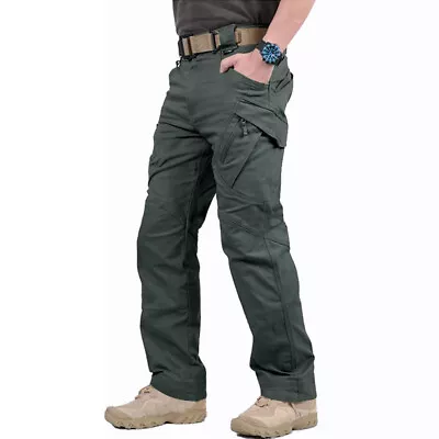 US Men Tactical Cargo Pants Soldier Multi Pocket Work Combat Trousers Outdoor • $15.99