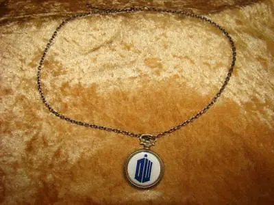 Doctor Who Tardis/logo Charm & Brass 24  Necklace New Last One Left • £9.60