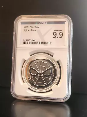 2023 Niue Marvel Spider-Man 1oz Silver Coin NGCX 9.9 • $89.99