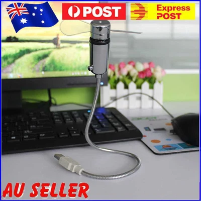 $16.59 • Buy USB Handheld Fan With LED Light 5V Time Clock Fan Desk Fan For Beach Car Camping