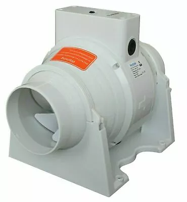 XFLO Inline Duct Bathroom Extractor Timer Standard Fan 4  5  6  8  10  12  • £42.49