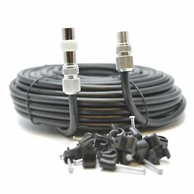 £6.99 • Buy New 10m Black RG6 Aerial Coax Cable Coaxial Lead 4 Free View Magic Eye Tv Link