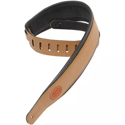 Levy's MSS2-TAN 3″ Wide Signature Tan Garment Leather Guitar Strap • $58.49