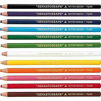 Mitsubishi Pencil Colored Pencil Oily Dermatograph No. 7600 12 Colors K760012C • $15.73