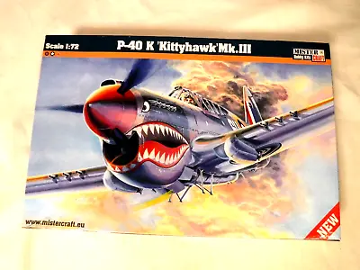1:72 Mister Craft WWII Curtiss P 40K Kittyhawk Mk III Markings 4/4 Ver # D 220 • $13