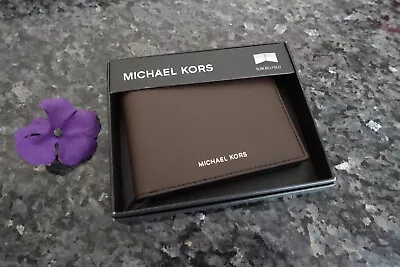 Michael Kors Slim Billfold Andy Mens Wallet New In Box Brown • $38