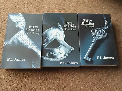 50 Shades Of Grey Trilogy 3 Book Set By E L James Darker Freed Great Condition • £9