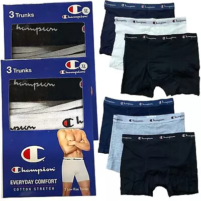 Mens 3 Pack CHAMPION Boxer Shorts Underwear Trunks Multipack Boxers Cotton • £9.99