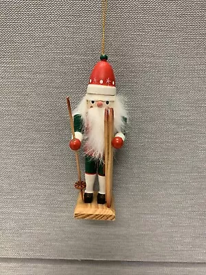 *Nutcracker Village Cross Country Skier 5” Tall Working Mouth And Back Handle • $17.50