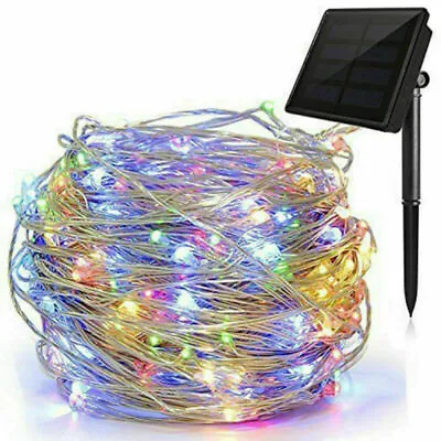 100-500 LED Solar Fairy Lights Outdoor Garden String Light Party Decorative Lamp • $7.49
