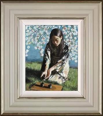 Fabian Perez - Geisha With White Flowers I - Limited Edition • £1395