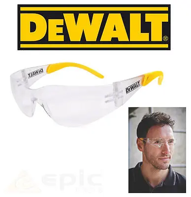 £6.95 • Buy DeWalt Protector Clear UV Sun Protection Safety Glasses For Men & Woman DPG54-1D