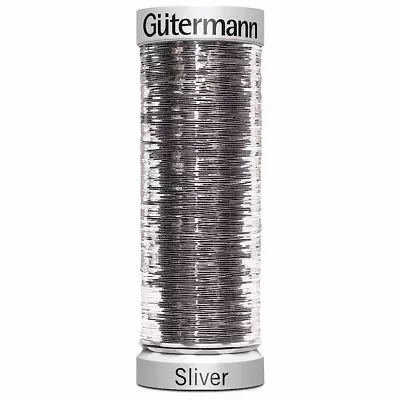 Gutermann Sulky Sliver Metallic Thread  200m Reels UPTO 20% DISCOUNT MULTI- BUY • £3.90