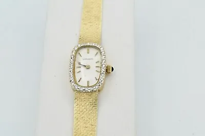 14k Ladies  Movado Quartz Watch  With Diamonds Yellow Gold (BT208) • $1890