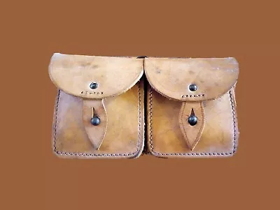 French Military Mas Ammunition Magazine Ammo Pouch Leather Vintage • $24.95