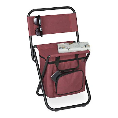 Camping Stool With Backrest Fishing Stool With Bag Camping Folding Chair Folding Chair • £12.94