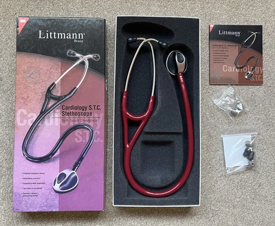 £68 • Buy Littmann STC Cardiology Stethoscope. Burgundy. Box With Spares And Manual.