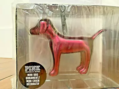 Victoria's Secret Pink Mini Dog Ornament Metallic 2015 Christmas New Box RARE • $14.99