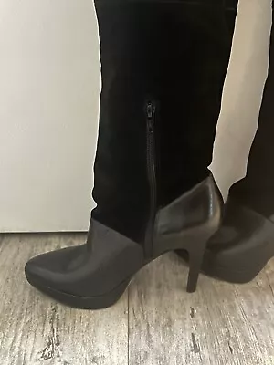 Boutique 9 (Nine West) Black Leather Boots Size 8 • $45