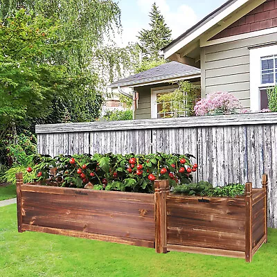 Long Planter Box Raised Garden Bed Large Elevated Planters Flowers Tomato Herbs • $42.92