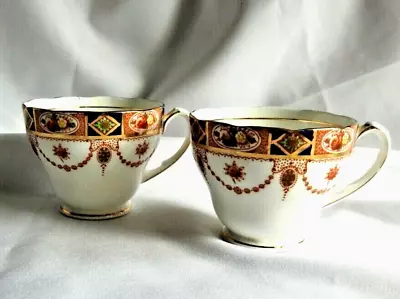 £11.95 • Buy Antique Roslyn Fine Bone China Tea Cups X 2 Reid & Co Imari Pallet C1913 -1922