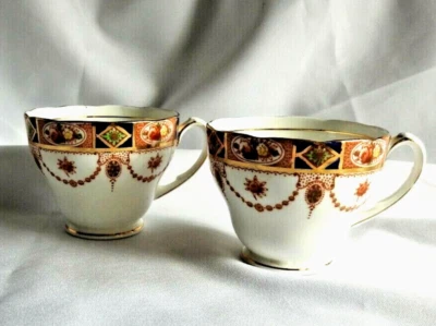 £11.95 • Buy Antique Roslyn Fine Bone China Tea Cups X 2 Reid & Co Imari Pallet C1913 -1922