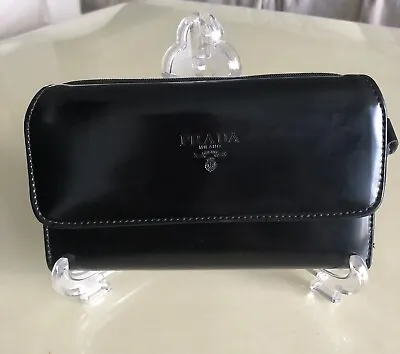 PRADA Vintage Patent Leather  Trifold Wallet/Organizer With  Corner Zip • $250