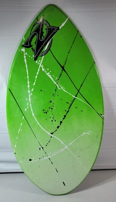 $120 • Buy Zap 35“ X 18  Skim Board  Skimboard Green Paint Splatter Splash Logo
