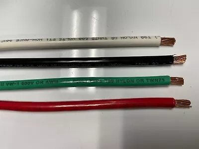 120' Ea Thhn Thwn 6 Awg Gauge Black White Red Copper Wire + 120' 6 Awg Green • $498.94