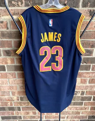 NBA Cleveland Cavaliers Lebron James 23 Adidas Blue Jersey All For One Men XL • $39.97