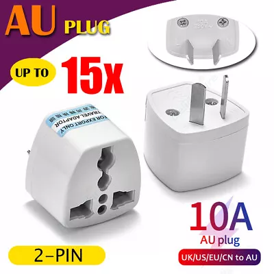 2 Pin Universal UK EU To AU Australian Wall Plug Travel Power Adapter Converter • $35.68