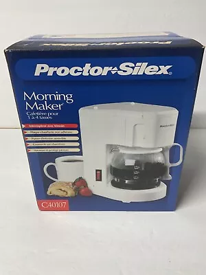 Proctor Silex Morning Maker 1-4 Cup Coffee Maker-New In Original Box • $15.95