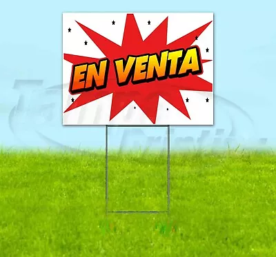 EN VENTA 18x24 Yard Sign Corrugated Plastic Bandit Lawn Decoration USA • $33.06