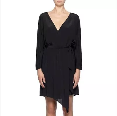 Viktoria Woods Castaway Black Wrap Dress Size 2 • $45