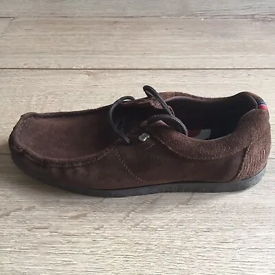 Lambretta Mens Casual Shoes Size 10.5 EU 45 Brown Suede Lace Ups • £25.78