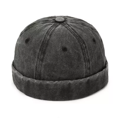 Mens Mini Short Fisherman Beanie Hat Docker Skull Cap Sailor Cap Brimless Retro  • $6.53